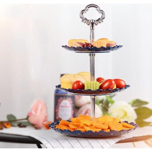 Kitchen Accessories Three-layer Fruit Cake Plate Stand Home Party Dessert Storage Rack Cupcake Serving Storage Holder Tra