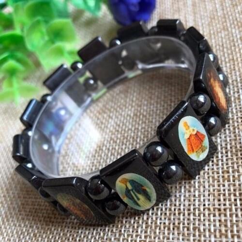 32PCS Magnetic function health care magnetic therapy bracelet accessories gift,religious icon bracelet, saint bracelet