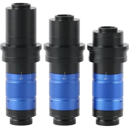 2021 300X 450X Adjustable Zoom C Mount Lens 0.7X-5.6X Adjustable Continuously Monocular Lens For HDMI VGA USB Microscope Service