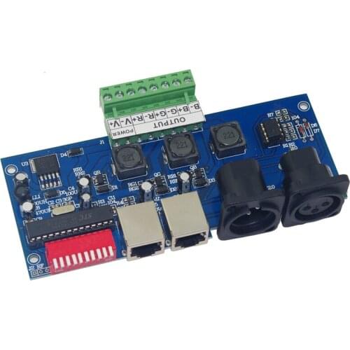 Constant current 3 channel 350MA DMX512 RGB controller 3CH DMX512 decoder DC12-24V input each channel 700MA