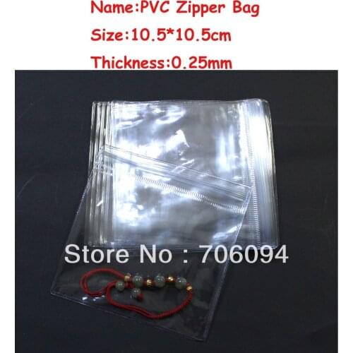 100pcs 10.5*10.5cm PVC Transparent plastic bags,PVC Zipper Plastic bag,Jewerly/Gift sealing bag,Thickness:0.25mm,Free Shipping