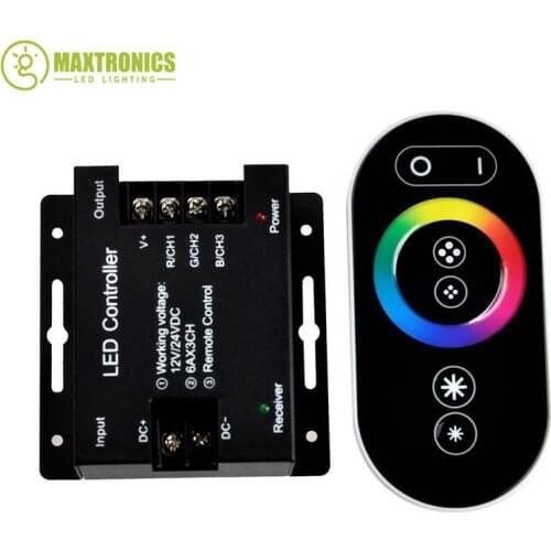 12-24V 18A RF Remote Wireless Touch Pad Panel RGB LED Controller controls for 5050 3528 RGB Light RGB Controller Free shipping