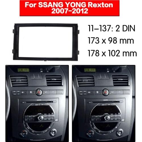 Car Radio frame Audio Fascia For SSANG YONG Rexton 2007-201 Car Stereo Radio Fascia Panel Installation Adapter DVD player Frame