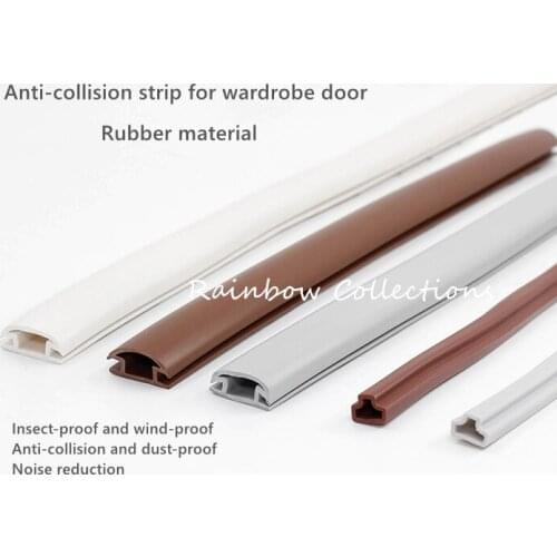 2Size Cabinet Wardrobe sliding door anti-collision protection strip shock absorption seal strip wardrobe side Seal strip