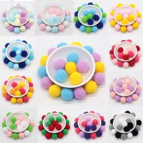 20mm Pompom Balls Mix Colors Mini Pompom Children DIY Sewing Craft Supplies Fluffy Soft Pom Poms Festivals Wedding Decoration