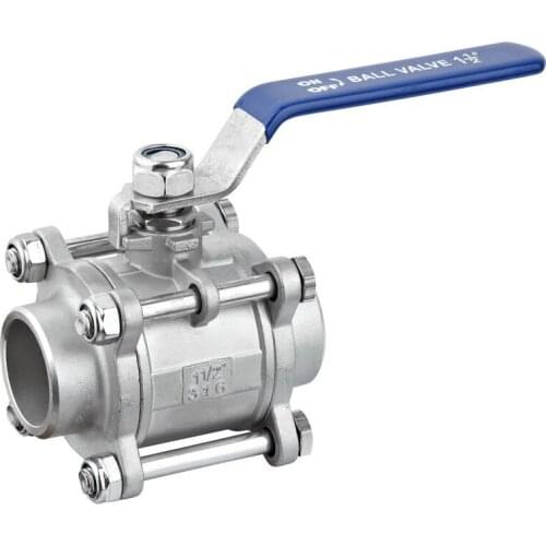 1-1/2" Stainless Steel BSP Thread Three-piece Ball Valve DN40 High Temperature Ball Valve