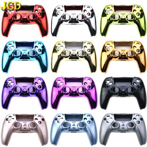 Replacement Chrome Plastic Hard Front Back Housing Covers For Sony PlayStation 5 Controller Shell Case For PS5 Gamepad Controle