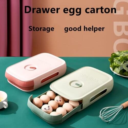 Refrigerator egg rack storage box food container convenient egg storage box durable drawer box kitchen supplies drawer egg tray