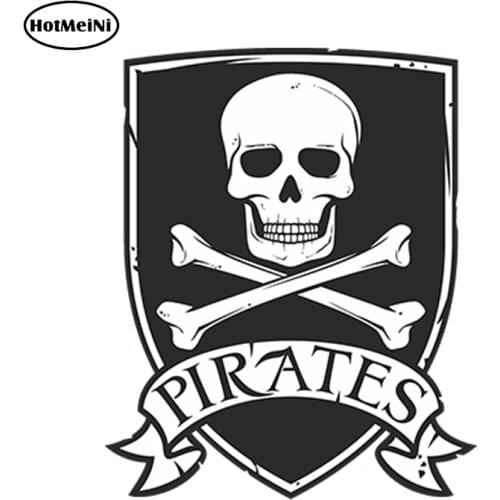 HotMeiNi Car Styling Car Sticker Pirates Sticker Skull Jolly Car Bike Kids Cool Laptop Decal Waterproof 13cm x 9cm