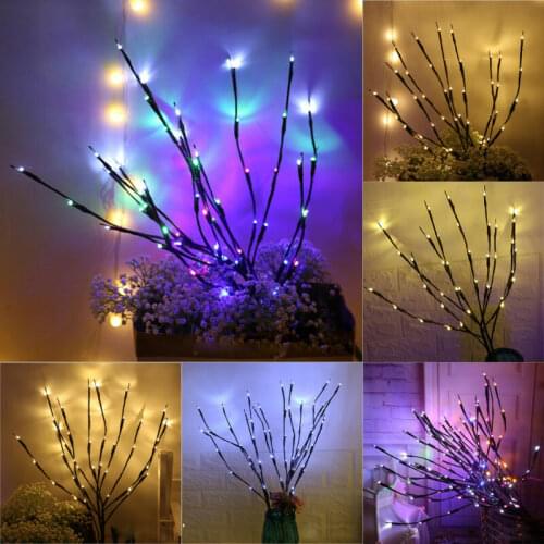 LED Xmas Decorative Twig Branch Fairy Lights with Flowers Effect Home Lighting For Christmas Tree Wedding Party Decoration