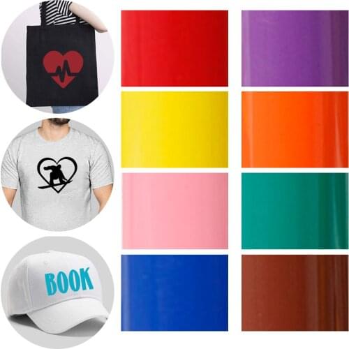 Heat Transfer Vinyl SUNICE 50cmx30cm/20"x11.8" Colorful Transfer Film PVC Sticker Ironing-on T-shirts Vinyl Textile Ornaments