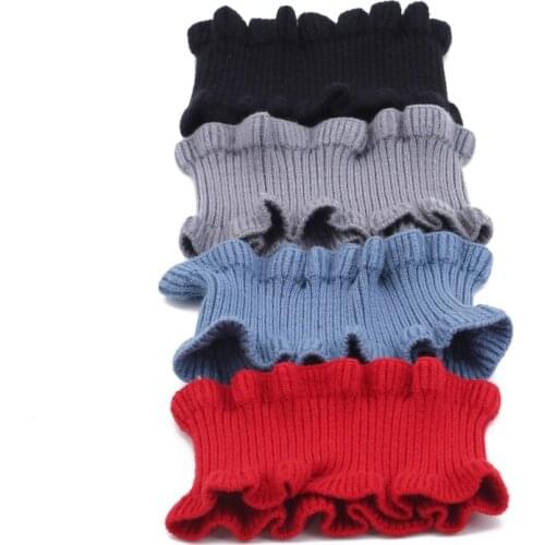 Women Winter Knitted Ring Scarf Autumn Spring Fashion Neck Collar Solid Color Ear Collar Small Scarves Female Girl
