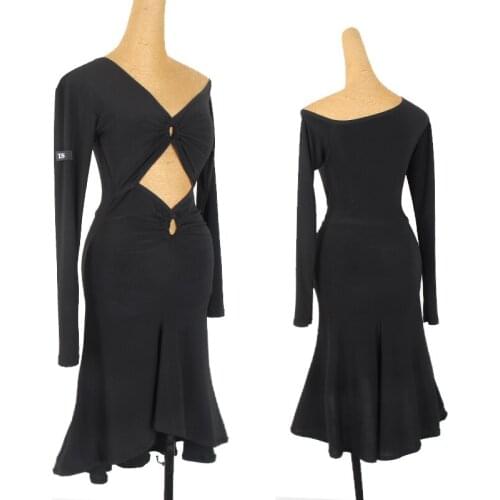 New Latin Dance Costume Hollow Sexy Dresses For Women Professional Practice Clothes Latin Performance Dress Samba Salsa DNV14300
