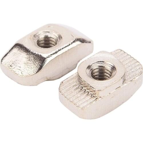 10pcs/lot M3 M4 M5 M6 M8 Thread T Nut EU Standard Drop In T-Slot Carbon Steel for 2020 3030 4040 4545 Series Aluminum Profiles