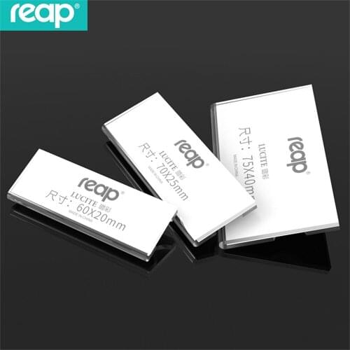 10pcs/lot High Quality Crystal Clear DIY Magnet Badge Holder Pin Transparent Staff Name Tag Plates for Employee Doctors