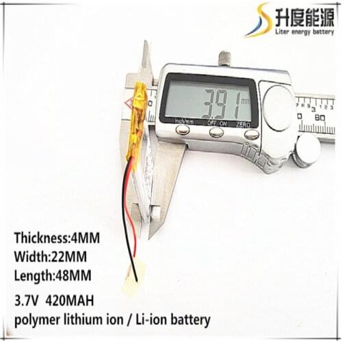 10pcs [SD] 3.7V,420mAH,[402248] Polymer lithium ion / Li-ion battery for TOY,POWER BANK,GPS,mp3,mp4,cell phone,speaker