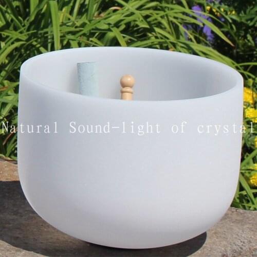11 inch Note C root chakra frosted Quartz Crystal Singing Bowl