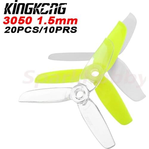 20PCS/10Pairs KINGKONG LDARC 3050 3x5 3 Inch 3-Blade Propeller CW CCW with 5mm Mounting Hole for RC Drone FPV Racing