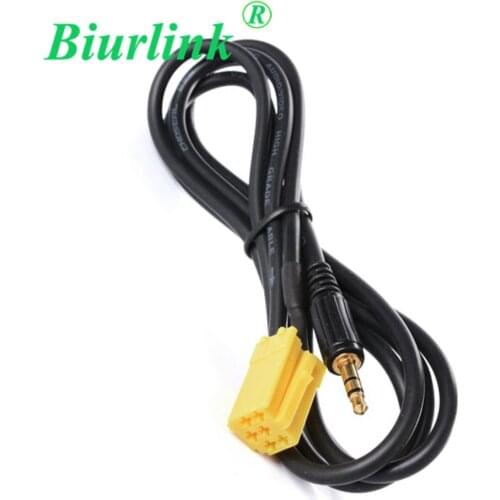 Biurlink Car MINI ISO 6Pin CD Changer Port to 3.5MM Jack Audio Aux Cable for Fiat Grande Punto Alfa Romeo