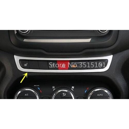 For Jeep Renegade 2016 2017 2018 2019 2020 Car Stainless Steel Parking Warning Light Outlet Conditioning Air Trim Frame Lamp