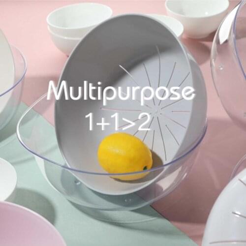 Double-layer Thickened Separation Design Vegetable Drain Basket Kitchen Supplies Drain Basket practical fruit basket for kitchen