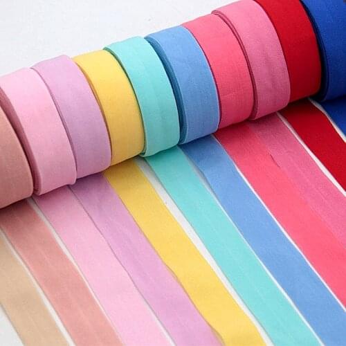 Fold Over Elastic Bands 20mm Spandex Elastic Ribbon Rubber Band 2cm Diy Clothing Ties Hair Lace Trim Sewing Accessories 5meter