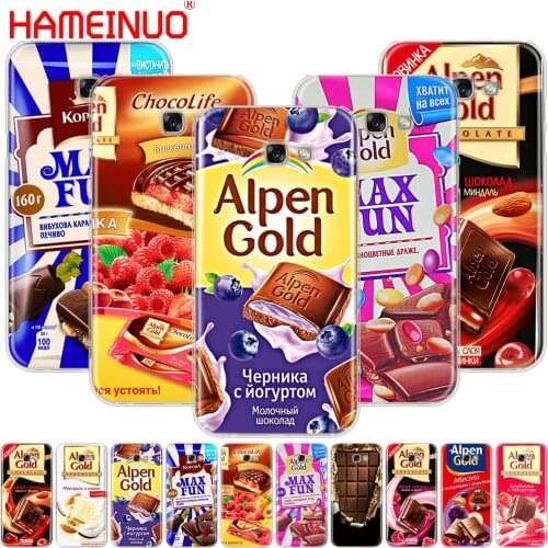 HAMEINUO chocolate food package russian cell phone case cover for Samsung Galaxy A3 A310 A5 A510 A7 A8 A9 2016 2017 2018
