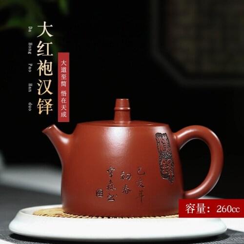 True art yixing recommended pure manual kung fu tea tea famous teapot dahongpao han priests pot