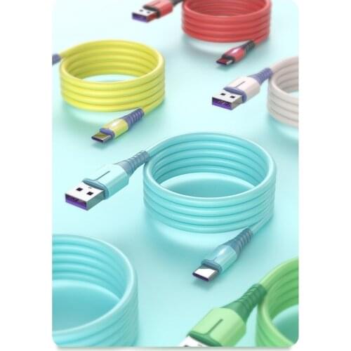 Fast Charge 5A USB Type C Cable For Samsung S20 S9 S8 for htc lg sony Xiaomi Huawei P30 Pro Mobile Phone Charging Wire Cable