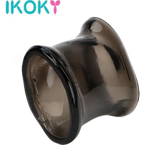 IKOKY Penis Sleeve Cock Ring Sex Toys for Men Male Chastity Cage Enlargement Penis Ring Silicone Adult Product Delay Ejaculation