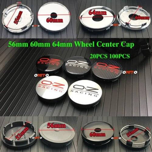 Good Quality PVC/ABS Wheel Center Cap 56mm 60mm 64mm Dust-proof OZ OZ racing Wheel Hub Cap Car Decoration Emblem for all car