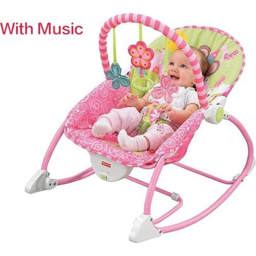 Multi-function Baby Rocking Chai Infant Shaker Music Recliner Swing Chair Can Ajustable with Toys Metal Chair 0-36month