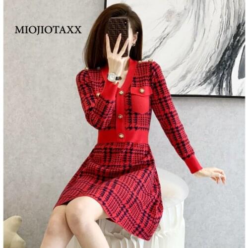 Модные платья в клетку MIOJIOTAXX China At AliExpress