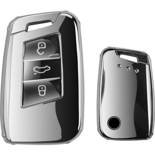 Soft TPU Car Remote Key Case Cover Shell For Volkswagen VW Magotan Passat B8 Golf For Skoda Superb A7 Accessories Keyless chain