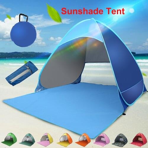 Outdoor Beach Tent Automatic Instant Pop Up Lightweight UV Protection Camping Fishing Tent Sun Shade Awning Cabana Sun Shelter