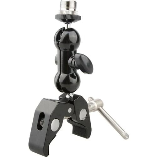 New super Crab Clamp Mini Ball Head Mount with 5/8" Male for Microphone