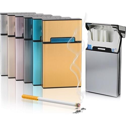 Gift Box Tobacco Storage Holder Aluminum Smoking Cigarette Case Personality Cigarette Cigar Case Pocket Container