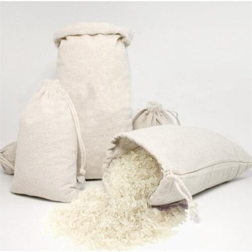 30 * 40 Cm Practical Canvas Drawstring Beam Cotton And Linen Storage Bag Home Storage Bag