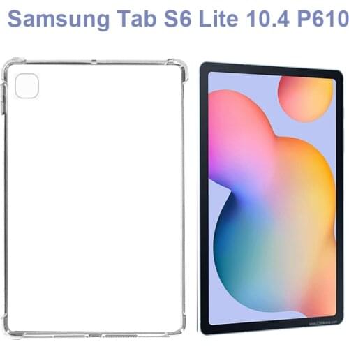 Shockproof Cover For Samsung Galaxy Tab S6 Lite 10.4'' 2020 SM-P610 SM-P615 10.4 Case TPU Silicon Transparent Cover Coque Fundas