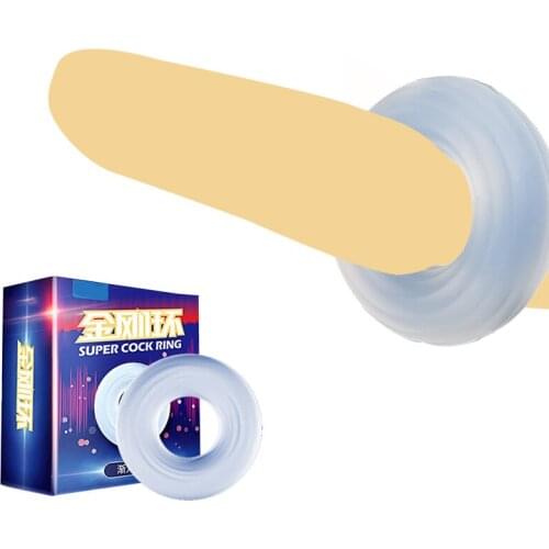 Sex Shop Silicone Stretchy Penis Ring Transparent Cock Ring Classic Erection Enhancing Delay Ejaculation Adult Sex Toys For Men