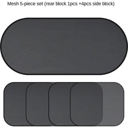 Mesh Sun Block Car cover Windshield Sunshades 5-Piece Set Automobile Sunshade Heat Insulation Sunshades Rear Side Block