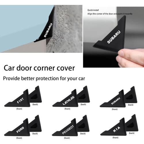 2Pcs/Set Silicone Auto Care Bumper Crash Anti-Scratch Car Door Corner Cover Crash Protection Scratch Protector for Alfa Romeo