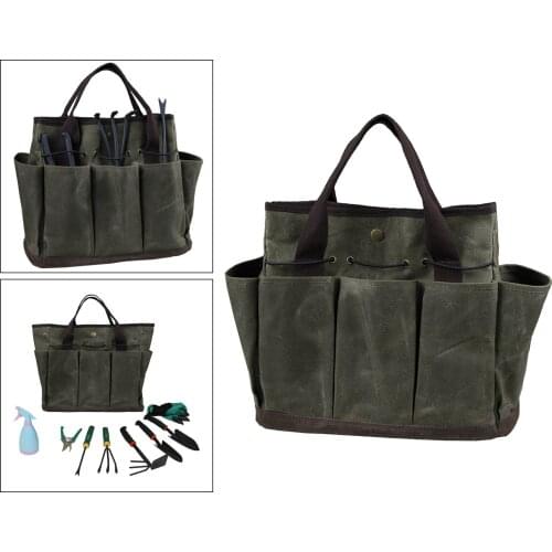 Garden Tool Bag Gardening Tote Bag Outdoor Multi Pocket Garden Tool Kit Organizer Bag Compact Hand Tool Gardeners Storage Bag