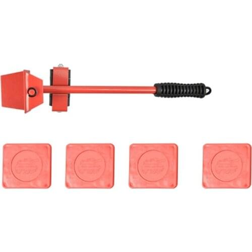M4YC Heavy Duty Furniture Lifter Furniture Slides Kit 360° Rotatable (Red) Furniture Sliders Furniture Handling Tool