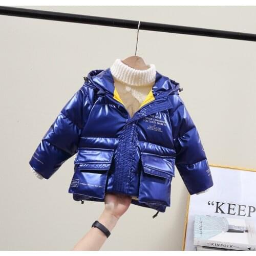 Boys and girls winter warm hooded coats Childrens jackets childrens cotton jackets boys down jackets kids sports jackets down