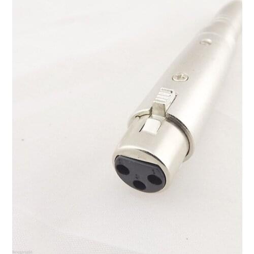 1pcs Microphone Mic/AMP Audio Adapter 6.35mm 1/4" Stereo Female To XLR 3 Pin Female