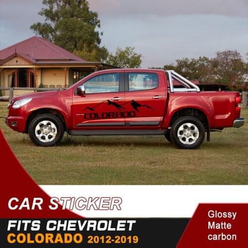 Car decals 1 Piece Side Door Mountain Graphics Vinyl Car Sticker fit for Chevrolet/Horton Colorado 2012-2015 2016 2017 2018 2019