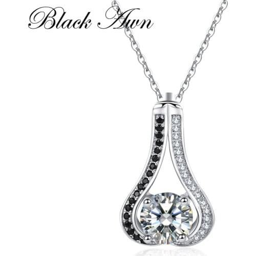 2021 New Vintage 5.3g 925 Sterling Silver Fine Jewelry Trendy Engagement Necklaces for Women Wedding Necklaces Pendants P048