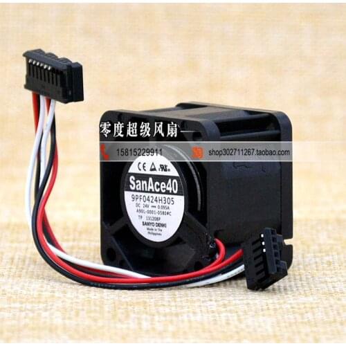 Sanyo Denki 9PF0424H305 DC 24V 0.095A 40x40x28mm 3-Wire Server Cooling Fan