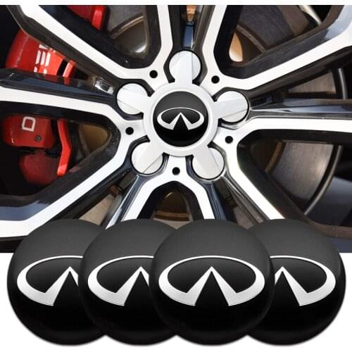 4pcs 56mm Car Wheel Center Hub Cap Emblem Badge Decoration Stickers For Infiniti FX35 Q50 Q30 ESQ QX50 QX60 QX70 EX JX35 G35 G37